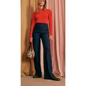 Sézane Dan trousers pants marine navy blue size 40 or 8 US